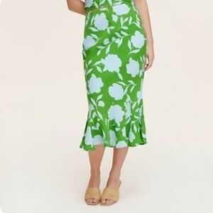 Kate Spade New York x Target Classic Rose Linen Fit And Flare Midi  Skirt New